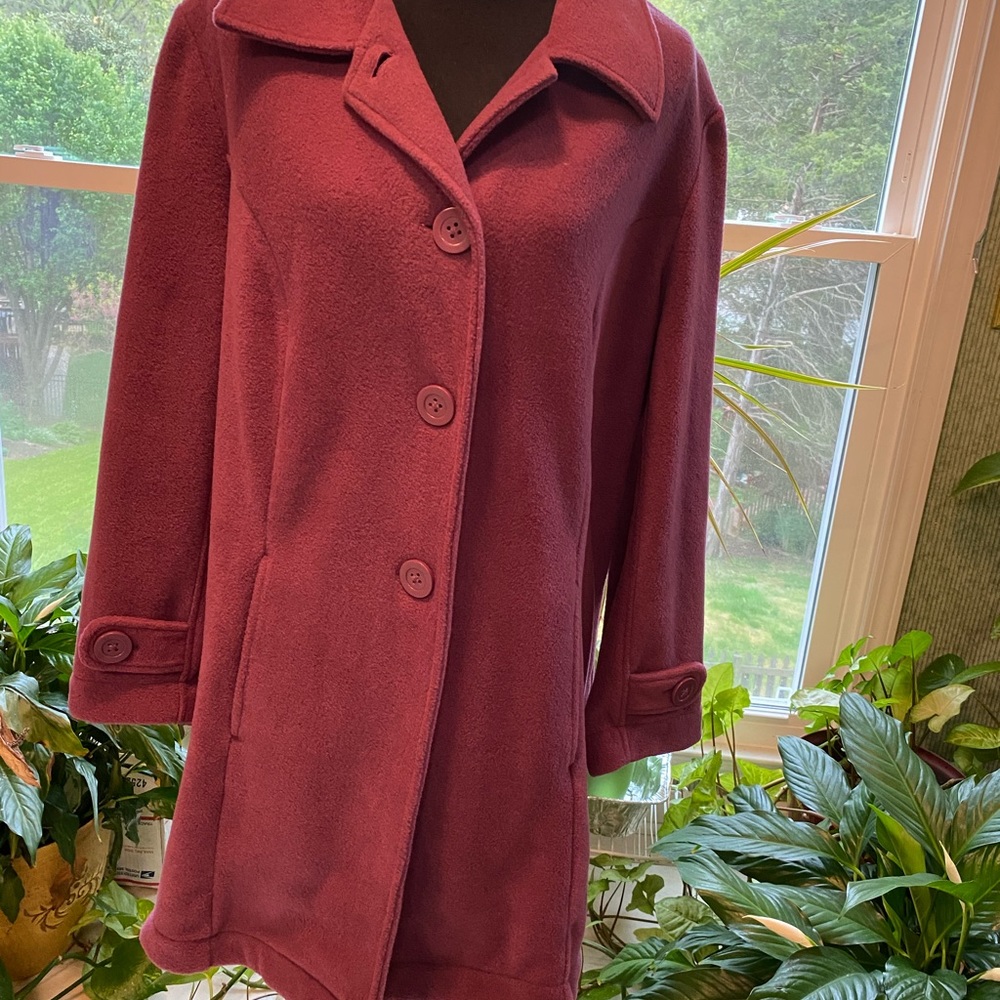 ROAMAN’S Fleece PeaCoat Violet Purple Jacket